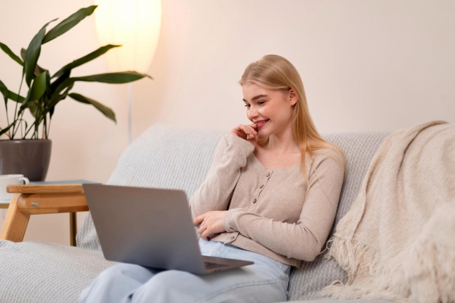Business owner reviewing customized budget reports